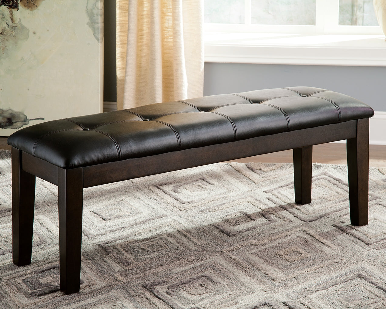 Best Deals Furniture - Ashley Furniture - Haddigan Dining Bench - Large UPH Dining Room Bench - D596-00