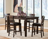 Best Deals Furniture - Ashley Furniture - Haddigan Counter Height Dining Table and 4 Barstools - Counter Height Dining Table and 4 Barstools - D596D9