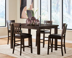 Best Deals Furniture - Ashley Furniture - Haddigan Counter Height Dining Table and 4 Barstools - Counter Height Dining Table and 4 Barstools - D596D9