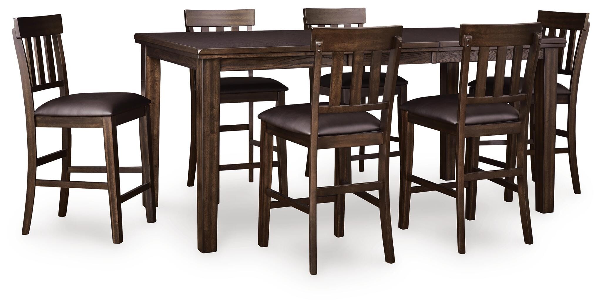 Best Deals Furniture - Ashley Furniture - Haddigan Counter Height Dining Table and 6 Barstools - Counter Height Dining Table and 6 Barstools - D596D11