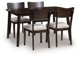 Best Deals Furniture - Ashley Furniture - Mallenette Dining Table and 4 Chairs (Set of 5) - Dining Room Table Set (5/CN) - PCD607-225