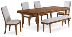 Best Deals Furniture - Ashley Furniture - Lyncott Extension Dining Table, 4 Chairs and Bench - Extension Dining Table, 4 Chairs and Bench - D615D5