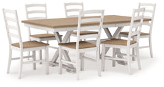 Purlaney Extension Dining Table and 6 Chairs