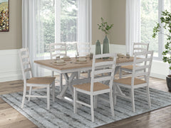 Best Deals Furniture - Ashley Furniture - Purlaney Extension Dining Table and 6 Chairs - Extension Dining Table and 6 Chairs - PCD627D4