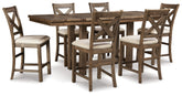 Best Deals Furniture - Ashley Furniture - Moriville Counter Height Dining Table and 6 Barstools - Counter Height Dining Table and 6 Barstools - D631D10