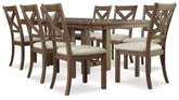 Best Deals Furniture - Ashley Furniture - Moriville Dining Table and 8 Chairs - Dining Table and 8 Chairs - D631D13