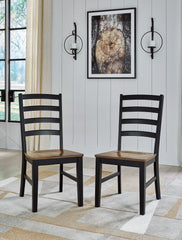 Best Deals Furniture - Ashley Furniture - Wildenauer Dining Chair (Set of 2) - Dining Chair (Set of 2) / Brown/Black - D634-01X2