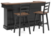 Best Deals Furniture - Ashley Furniture - Wildenauer Bar Table and 2 Barstools - Bar Table and 2 Barstools - D634D10