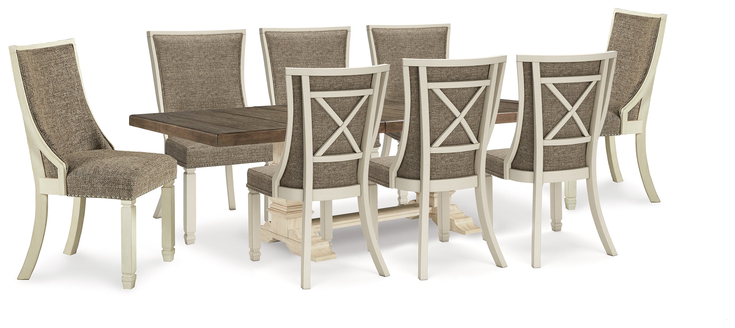 Best Deals Furniture - Ashley Furniture - Bolanburg Dining Extension Table and 8 Chairs - Dining Extension Table and 8 Chairs - D647D40