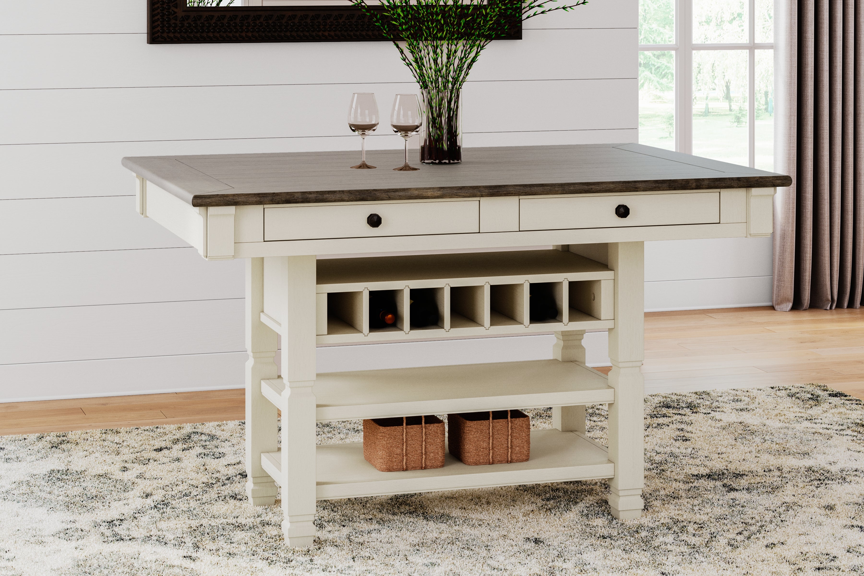 Best Deals Furniture - Ashley Furniture - Bolanburg Counter Height Dining Table - RECT Dining Room Counter Table - D647-32