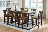Best Deals Furniture - Ashley Furniture - Rylandeen Counter Height Extension Dining Table and 8 Barstools - Counter Height Extension Dining Table and 8 Barstools - PCD651D6