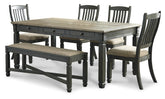 Best Deals Furniture - Ashley Furniture - Tyler Creek Dining Table, 4 Chairs and Bench - Dining Table, 4 Chairs and Bench - D736D2