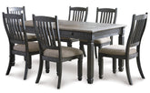 Best Deals Furniture - Ashley Furniture - Tyler Creek Dining Table and 6 Chairs - Dining Table and 6 Chairs - D736D4