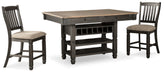 Best Deals Furniture - Ashley Furniture - Tyler Creek Counter Height Dining Table and 2 Barstools - Counter Height Dining Table and 2 Barstools - D736D14