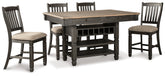 Best Deals Furniture - Ashley Furniture - Tyler Creek Counter Height Dining Table with 4 Barstools - Counter Height Dining Table with 4 Barstools - D736D3