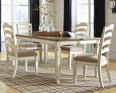 Best Deals Furniture - Ashley Furniture - Realyn Extension Dining Table and 4 Chairs - Extension Dining Table and 4 Chairs - D743D3