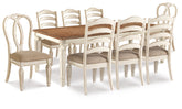 Best Deals Furniture - Ashley Furniture - Realyn Dining Table with 8 Chairs - Dining Table with 8 Chairs - D743D9