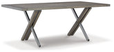Best Deals Furniture - Ashley Furniture - Krystanza Dining Table - Rectangular Dining Room Table / Weathered Gray - D766-25