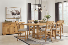 Best Deals Furniture - Ashley Furniture - Havonplane Counter Height Extension Dining Table and 6 Barstools - Counter Height Extension Dining Table and 6 Barstools - D773D6