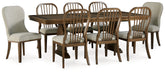 Best Deals Furniture - Ashley Furniture - Sturlayne Dining Table and 8 Chairs - Dining Table and 8 Chairs - D787D8