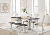 Best Deals Furniture - Ashley Furniture - Darborn Dining Table, 4 Chairs and Bench - Dining Table, 4 Chairs and Bench - D796D2