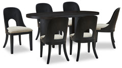 Best Deals Furniture - Ashley Furniture - Rowanbeck Dining Table and 6 Chairs - Dining Table and 6 Chairs - D821D4