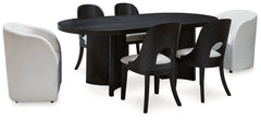 Best Deals Furniture - Ashley Furniture - Rowanbeck Dining Table, 2 Arm Chairs and 4 Side Chairs - Dining Table, 2 Arm Chairs and 4 Side Chairs - D821D3