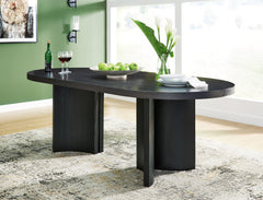 Best Deals Furniture - Ashley Furniture - Rowanbeck Dining Table - Oval Dining Room Table - D821-25
