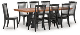 Best Deals Furniture - Ashley Furniture - Greddinton Extension Dining Table and 8 Chairs - Extension Dining Table and 8 Chairs - PCD824D34