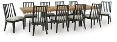 Galliden Extension Dining Table and 10 Chairs