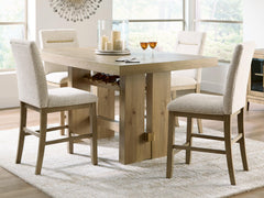 Lasinger Counter Height Dining Table and 4 Barstools