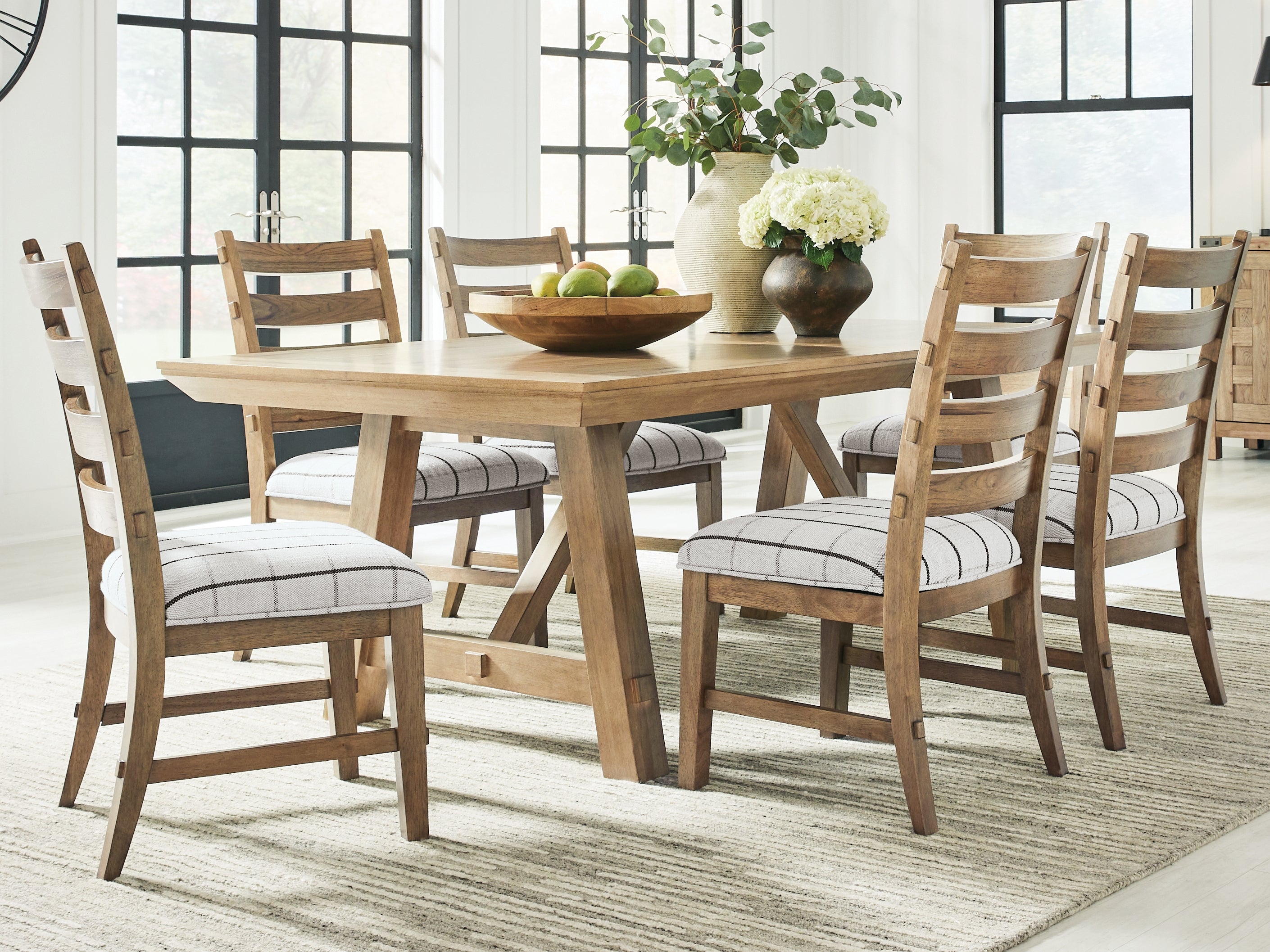 Best Deals Furniture - Ashley Furniture - Ridgester Extension Dining Table and 6 Chairs - Extension Dining Table and 6 Chairs - D858D5