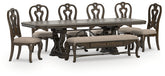 Best Deals Furniture - Ashley Furniture - Maylee Dining Table, 6 Chairs and Bench - Dining Table, 6 Chairs and Bench - D947D15