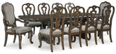 Best Deals Furniture - Ashley Furniture - Maylee Dining Table and 10 Chairs - Dining Table and 10 Chairs - D947D14