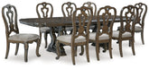 Best Deals Furniture - Ashley Furniture - Maylee Dining Table and 8 Chairs - Dining Table and 8 Chairs - D947D9