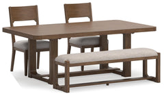 Best Deals Furniture - Ashley Furniture - Cabalynn Dining Table, 2 Chairs and Bench - Dining Table, 2 Chairs and Bench - D974D7
