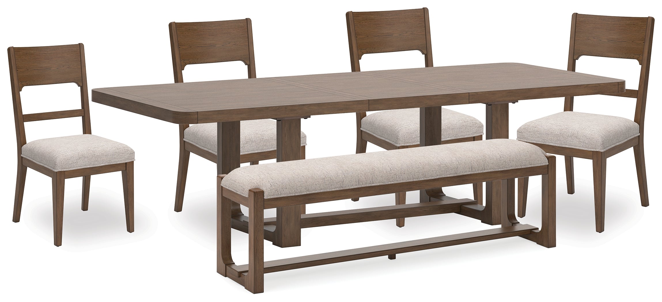 Best Deals Furniture - Ashley Furniture - Cabalynn Dining Table, 4 Chairs and Bench - Dining Table, 4 Chairs and Bench - D974D2