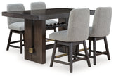 Best Deals Furniture - Ashley Furniture - Burkhaus Counter Height Dining Table and 4 Barstools - Counter Height Dining Table and 4 Barstools - D984D5