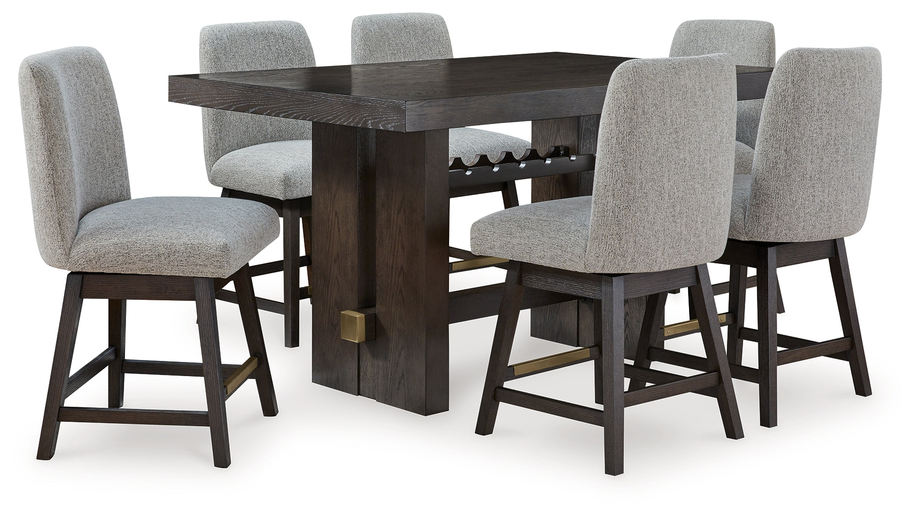 Best Deals Furniture - Ashley Furniture - Burkhaus Counter Height Dining Table and 6 Barstools - Counter Height Dining Table and 6 Barstools - D984D6