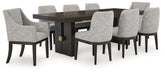 Best Deals Furniture - Ashley Furniture - Burkhaus Dining Table and 8 Chairs - Dining Table and 8 Chairs - D984D7