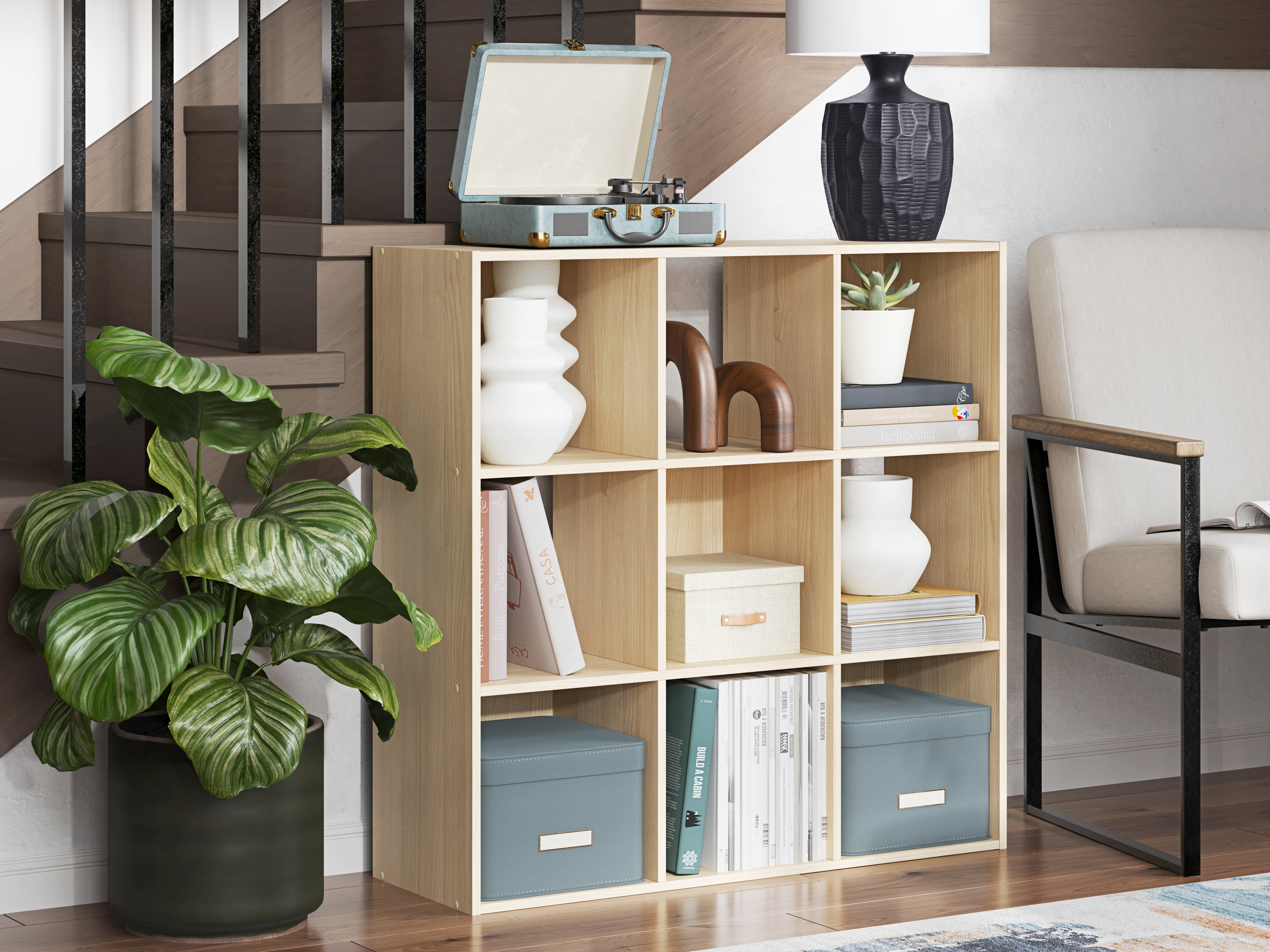 Best Deals Furniture - Ashley Furniture - Piperton Nine Cube Organizer - Nine Cube Organizer - EA2444-3X3