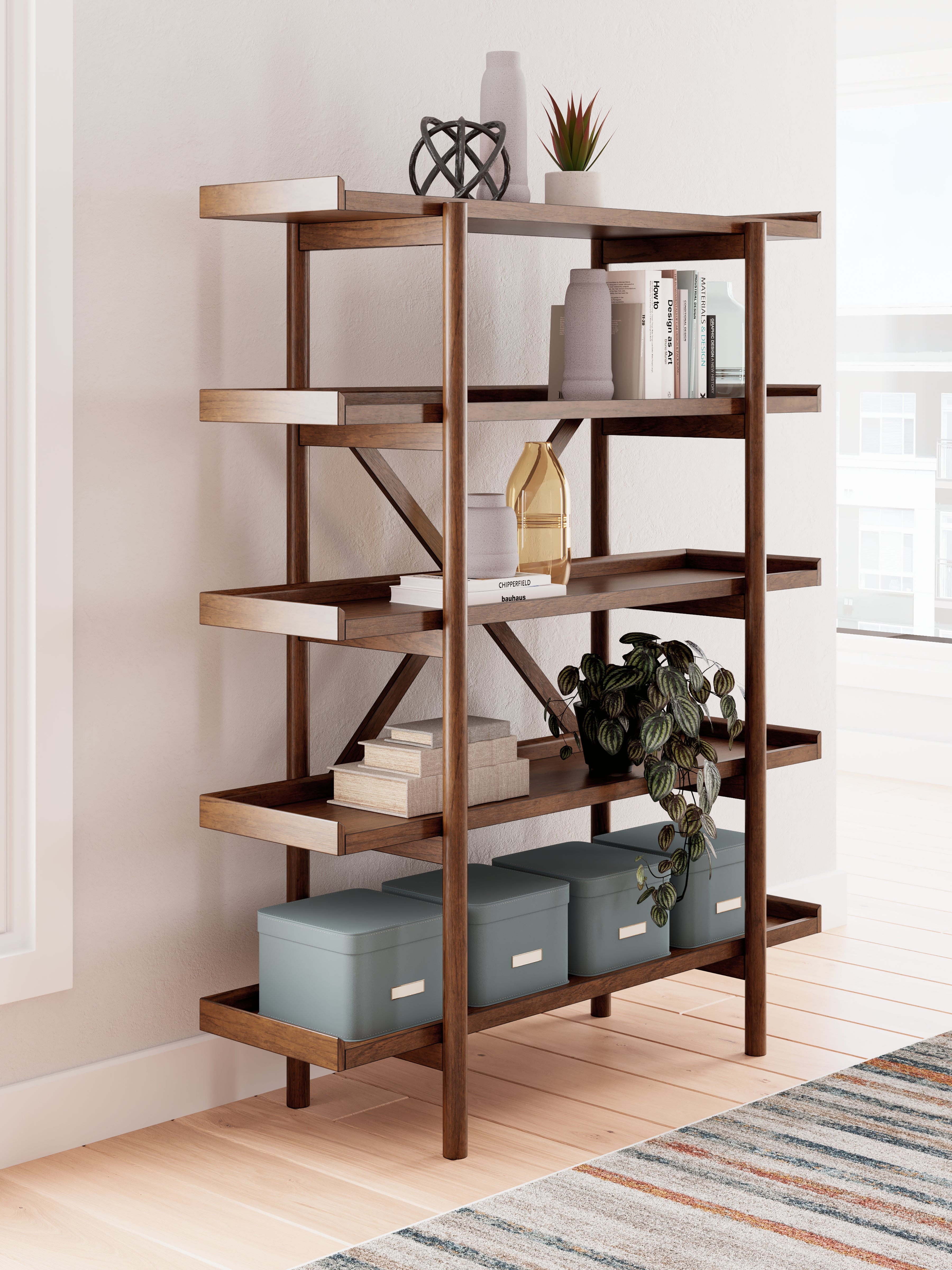Best Deals Furniture - Ashley Furniture - Lyncott 70" Bookcase - Bookcase - H615-70