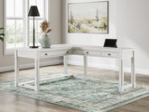Best Deals Furniture - Ashley Furniture - Robbinsdale L-Shaped Home Office Desk - L-Shaped Home Office Desk - H742H1