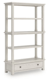 Best Deals Furniture - Ashley Furniture - Robbinsdale 75" Bookcase - Bookcase / Antique White - H742-70