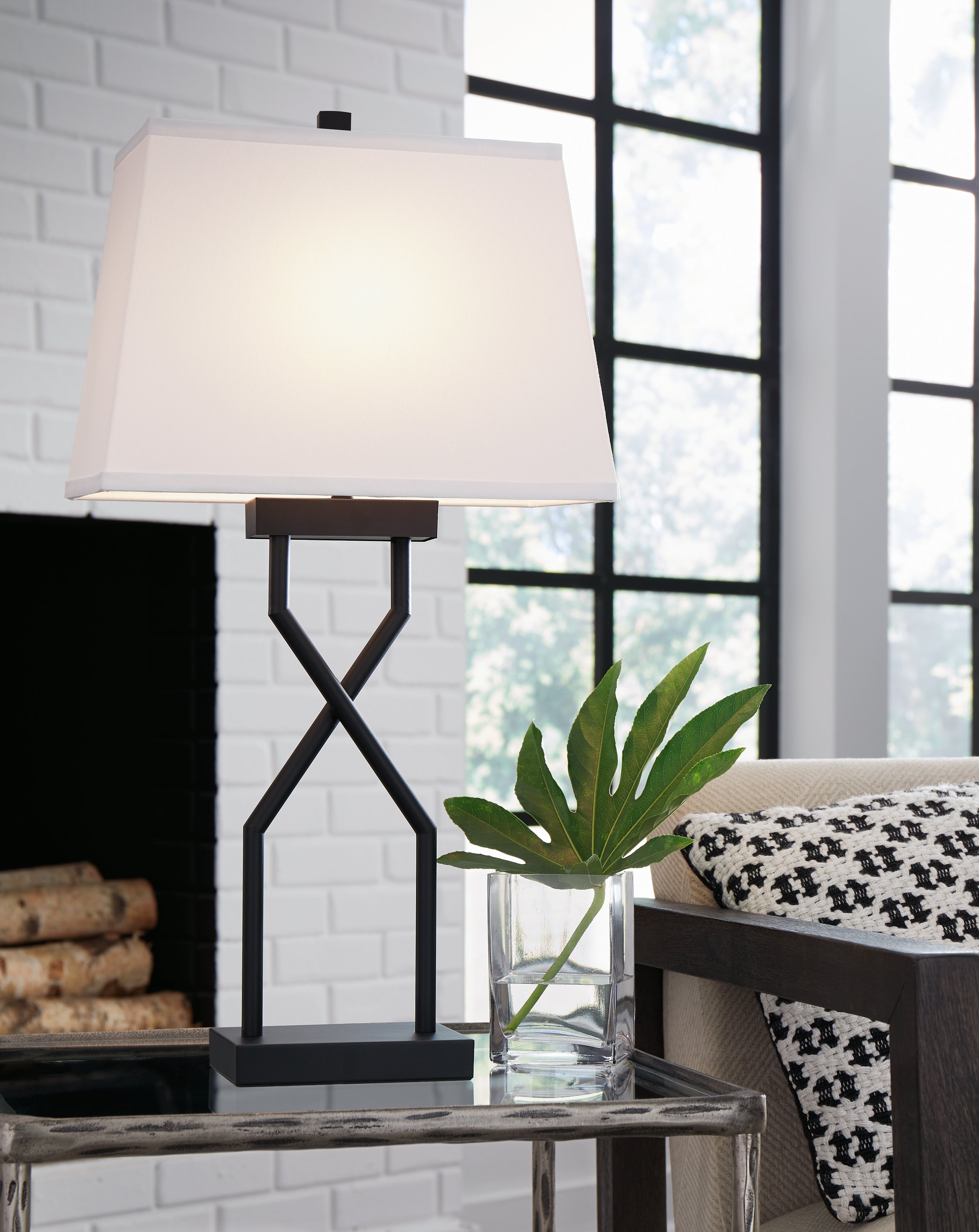 Best Deals Furniture - Ashley Furniture - Brookthrone Table Lamp (Set of 2) - Metal Table Lamp (Set of 2) - L204514