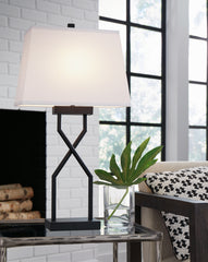 Best Deals Furniture - Ashley Furniture - Brookthrone Table Lamp (Set of 2) - Metal Table Lamp (Set of 2) - L204514