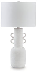 Best Deals Furniture - Ashley Furniture - Perringhill Table Lamp - Metal Table Lamp (1/CN) / Distressed White - L207504