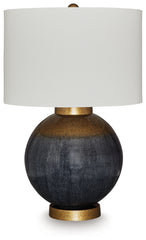 Best Deals Furniture - Ashley Furniture - Adara Table Lamp - Metal Table Lamp (1/CN) / Blue/Gold Finish - L207564