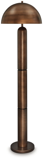 Best Deals Furniture - Ashley Furniture - Wendfield Floor Lamp - Metal Floor Lamp (1/CN) / Antique Copper Finish - L208431
