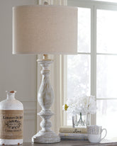 Best Deals Furniture - Ashley Furniture - Bernadate Table Lamp (Set of 2) - Poly Table Lamp (Set of 2) - L235344